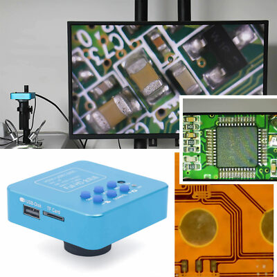 New HD 1080p HDMI Industrial Digital Video Microscope Camera C Mount USB Blue
