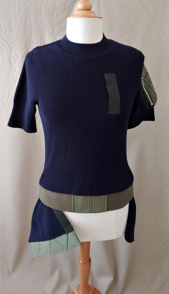 【送料&関税込】Sacai Cashmere And Cotton Sweater SACAI サカイ クルーネック カシミヤ ニット Sweater セーター