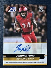 2022 Pro Set Jerome Ford Leaf Auto Gold SP XRC RC Rookie Card #PSA-JF2. rookie card picture
