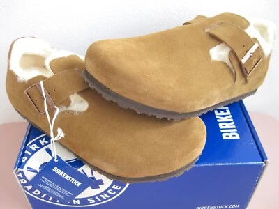 Birkenstock London Shearling Lammfell Slipper Slip On Hausschuhe Tea Braun Gr 42 - Bild 1 von 4