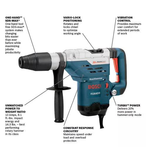 Bosch Blauw GBH 18V-26 F Accuboorhamer met stofafzuiging GDE 18V-16 | SDS plus | zonder accu's
