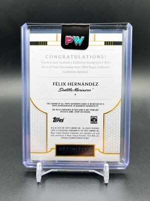 その他 TOPPS DEFINTIVE 2024 Topps Definitive Felix Hernandez Relic Autographs Dual Auto