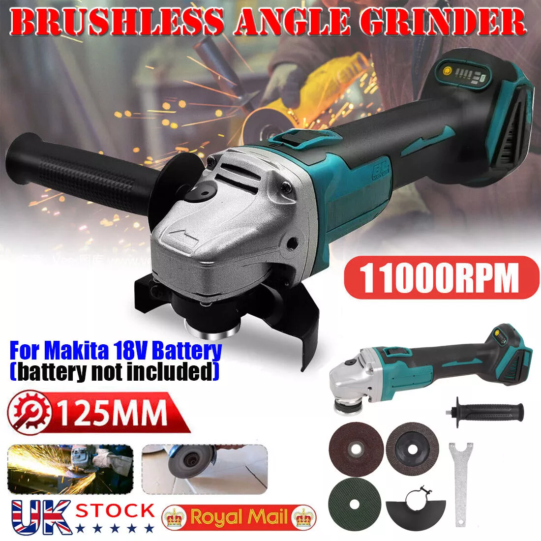 Makita angle grinder 125mm 18v new arrivals