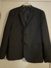 Men  s H M Slim Fit Two-button Blazer Jacket - Charcoal Gray, Size 46R