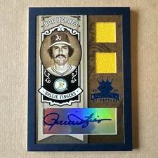 2005 Donruss Diamond Kings: HOF Heroes Blue Signatures #HH-91 Rollie Fingers /25