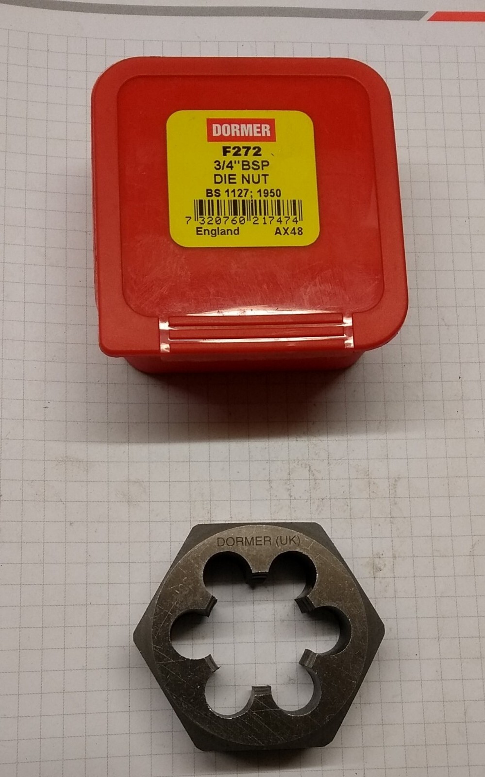 DORMER 3/4"" BSP G Die Nut F272 HSS