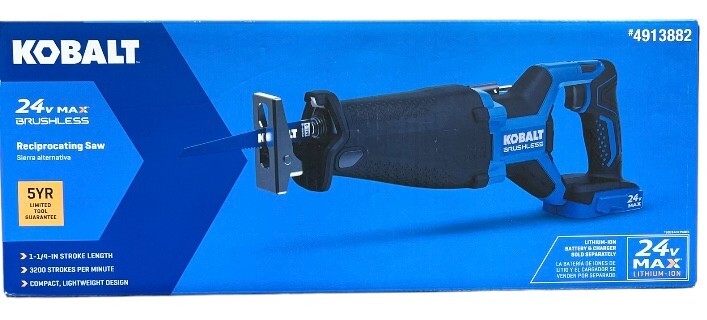 Kobalt KRS 224B-03 24V MAX Brushless Reciprocating Saw 4913882 TOOL ONLY