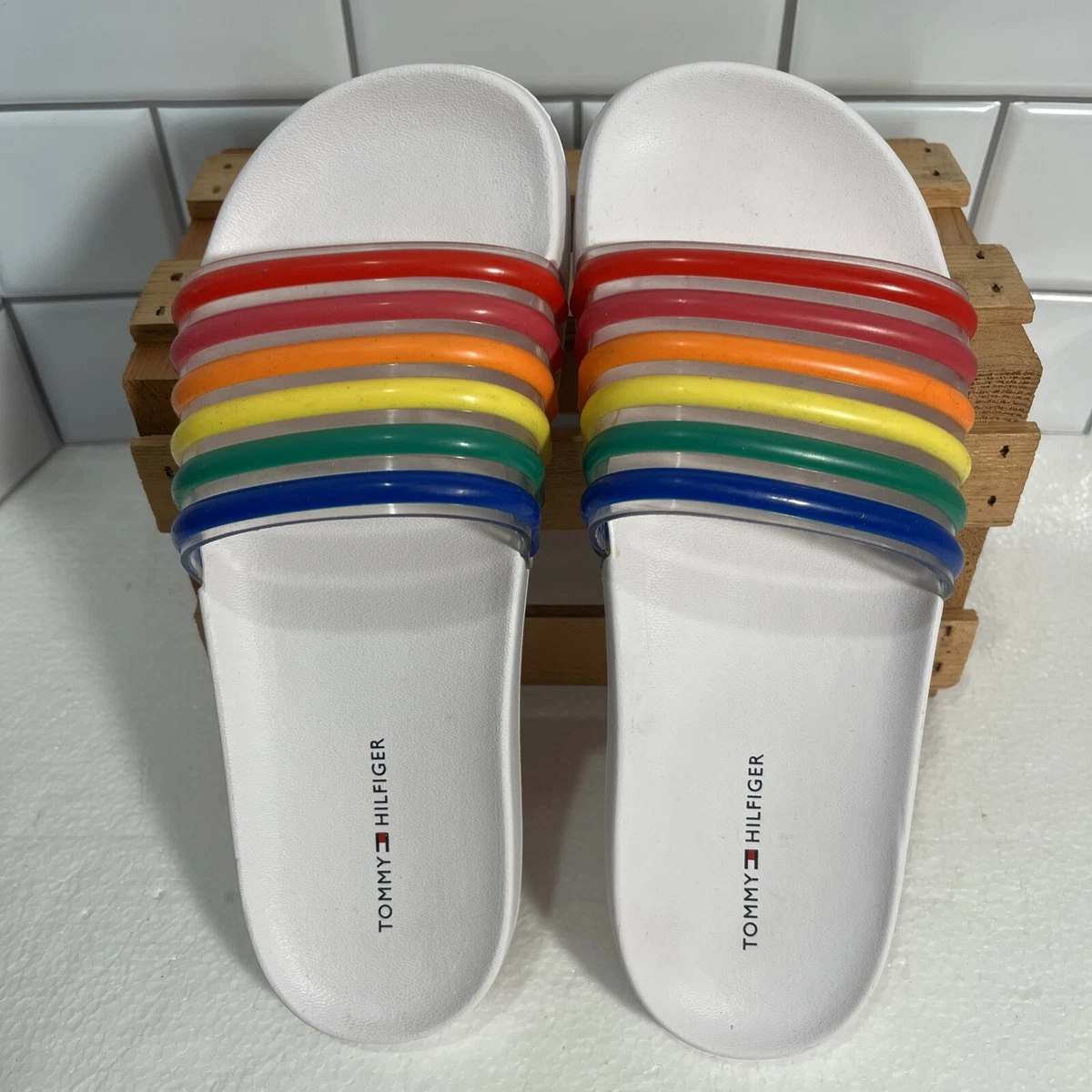 Tommy hilfiger rainbow sandals top