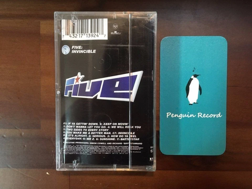 Five - Invincible CASSETTE TAPE KOREA EDITION SEALED - Image 3 of 3