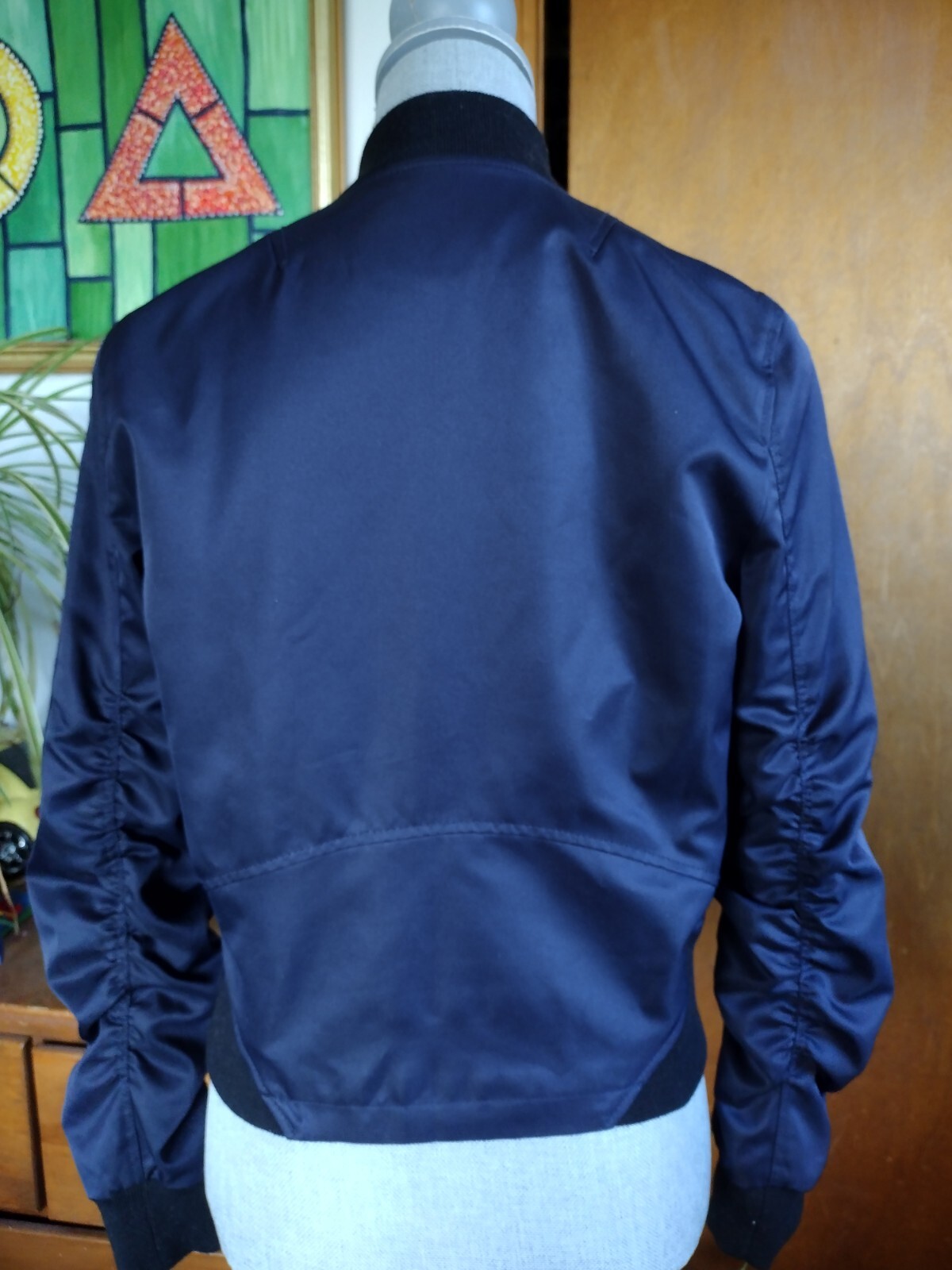 Etcetera Bomber Jacket Women's Lightweight Navy S… - image 3