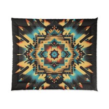King Size Southwestern Aztec Comforter Home Decor Navajo Cabin Native American