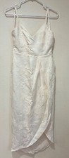 Lulus Truly Exquisite Jacquard Tulip Midi Dress Cream - women's Brand New w/ tag