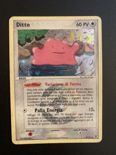 Ditto  Carta Pokemon ex rosso fuoco verde foglia 4/112 Reverse Ita Italiano - Foto 1 di 2