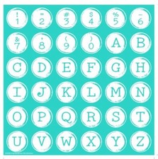NEW “Antique Typewriter Keys” Chalk Couture Chalk Transfer Stencil Size D thumbnail