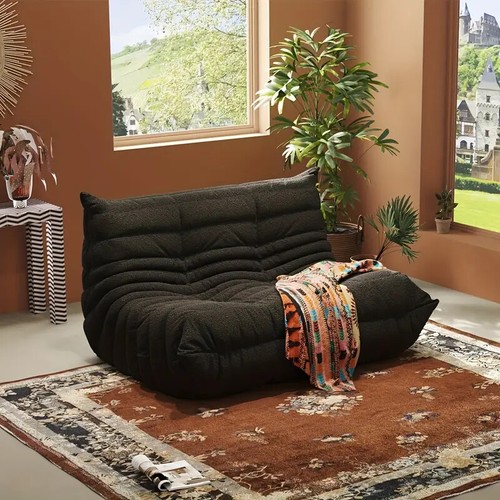 Chesterfield Sofa 1 to 3 Seats Caterpillar Lazy Sofa Tatami Floor Sofa Nap Couch - Picture 15 of 72