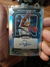 2022 prizm silver penmanship Tony delk Auto pnm-tde