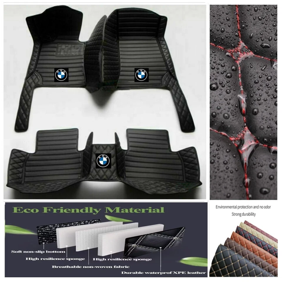 Fit for BMW All Models Car Floor Mats Custom Cargo Liner Auto Carpets Waterproof - Image 2 of 4