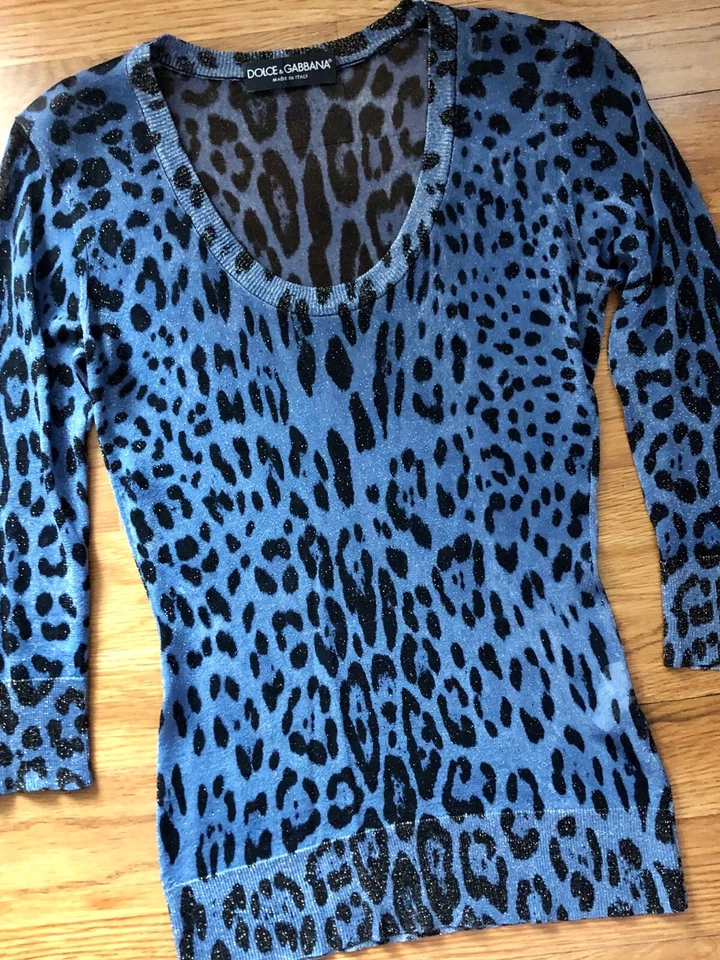 Dolce and Gabbana leopard blouse 