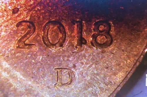 2018D D/D Lincoln Doubled Die Year and Mint Mark Obverse Penny Error Coin sb2-14