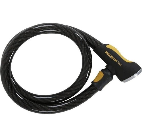 Magnum Plus Mag Robust Heavy Duty Coil Cable Bike Motorbike Lock 90cm X 20mm