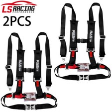 1 Pair Black Universal 4-point Rastp Car Auto Racing Sport Belt Harness Strap Us