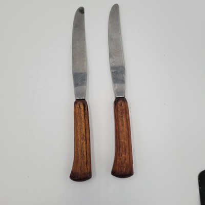 Vintage Home Kitchen Hull Knife Stainless Steel Wood Handle Kitchen Collectibles