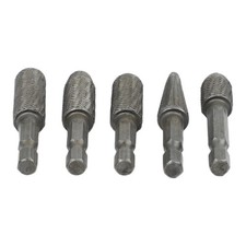 Electric Rotary Rasp File Set 5 Pieces for Drill Bit Steel Shaping Tasks