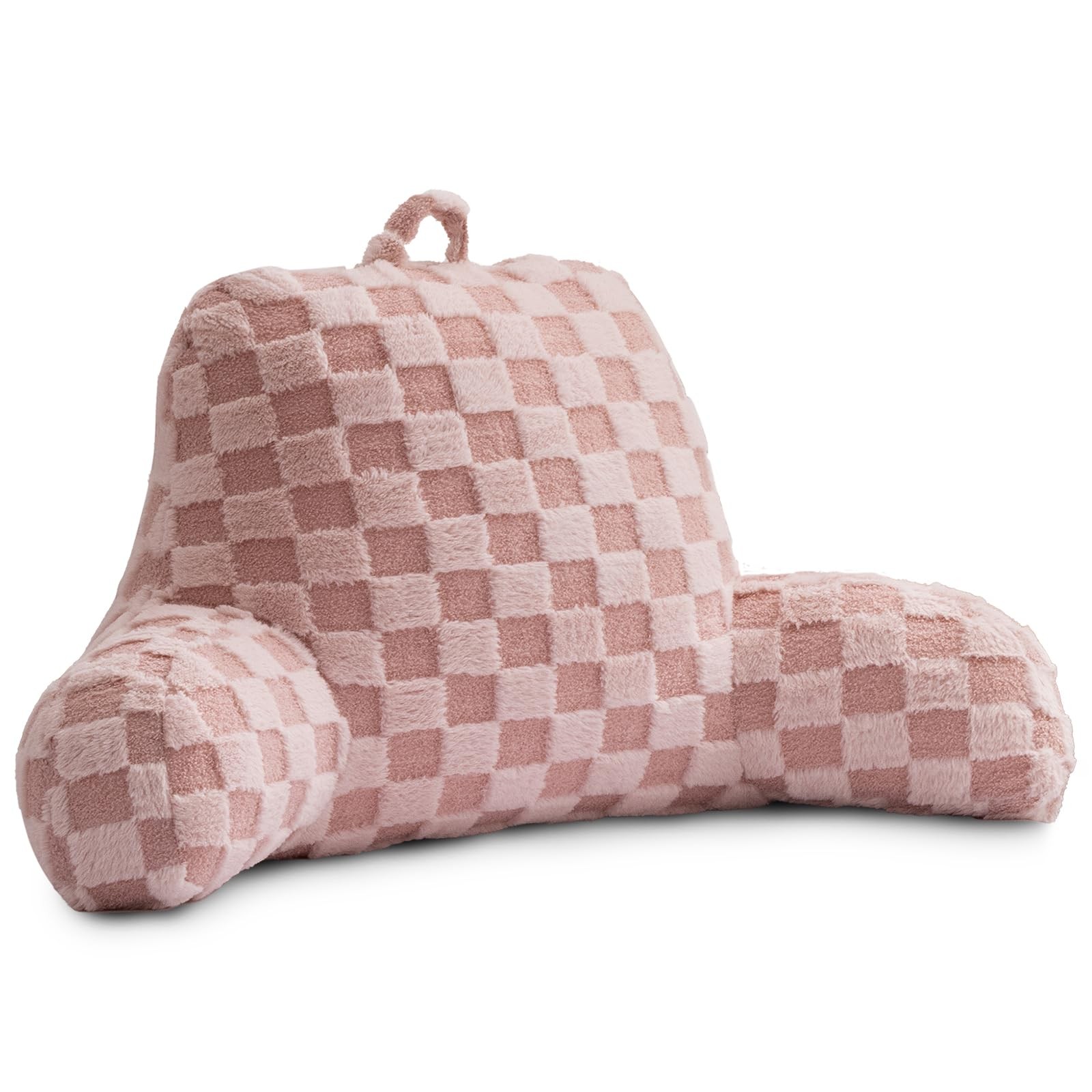 Holawakaka Checkered Reading Pillow for Sitting up in Bed So