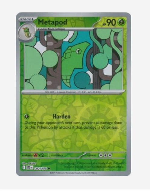 METAPOD - 002/159 - Reverse Holo - Journey Together - NM/M