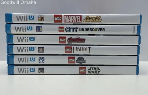 Lot of 6 Boot Tested Assorted Nintendo Wii U Video Games w/ Lego The Hobbit