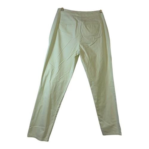 J. Jill Live-In Chino Pants Cotton Blend Casual Straight Leg Missy Green SZ 4 - Picture 2 of 5