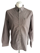 Engbers Regular Fit Langarm Hemd Gr. M Grau-Rot