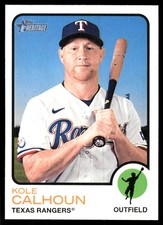 Kole Calhoun 2022 Topps Heritage #602 Rangers MLB READ FREE SHIP AutographDen