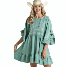 Rock & Roll Dress Women's L Aztec Festival Western Rodeo Cowgirl Boho