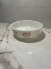 VINTAGE PYREX White Cereal Bowl With Red Clown Graphics USA 1416 1 PT Vtg Circus