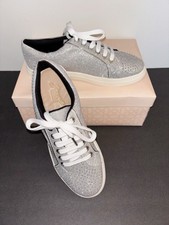 Jewel Badgley Mischka Ryan Silver Sneakers Size 8.5