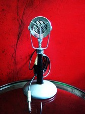Vintage RARE 1940's Webster W1236 crystal microphone w Astatic stand  cable  1