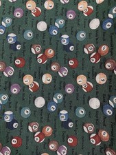 Vintage Fabric Billiards Pattern Tapestry/Upholstery 54 Inches - Sold By Yard