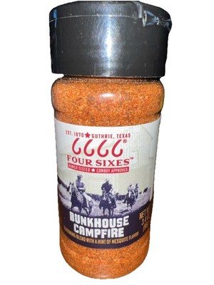 Four Sixes Bunkhouse BBQ, Natural Smoky Mesquite Spices BBQ Seasoning Blend 6 oz