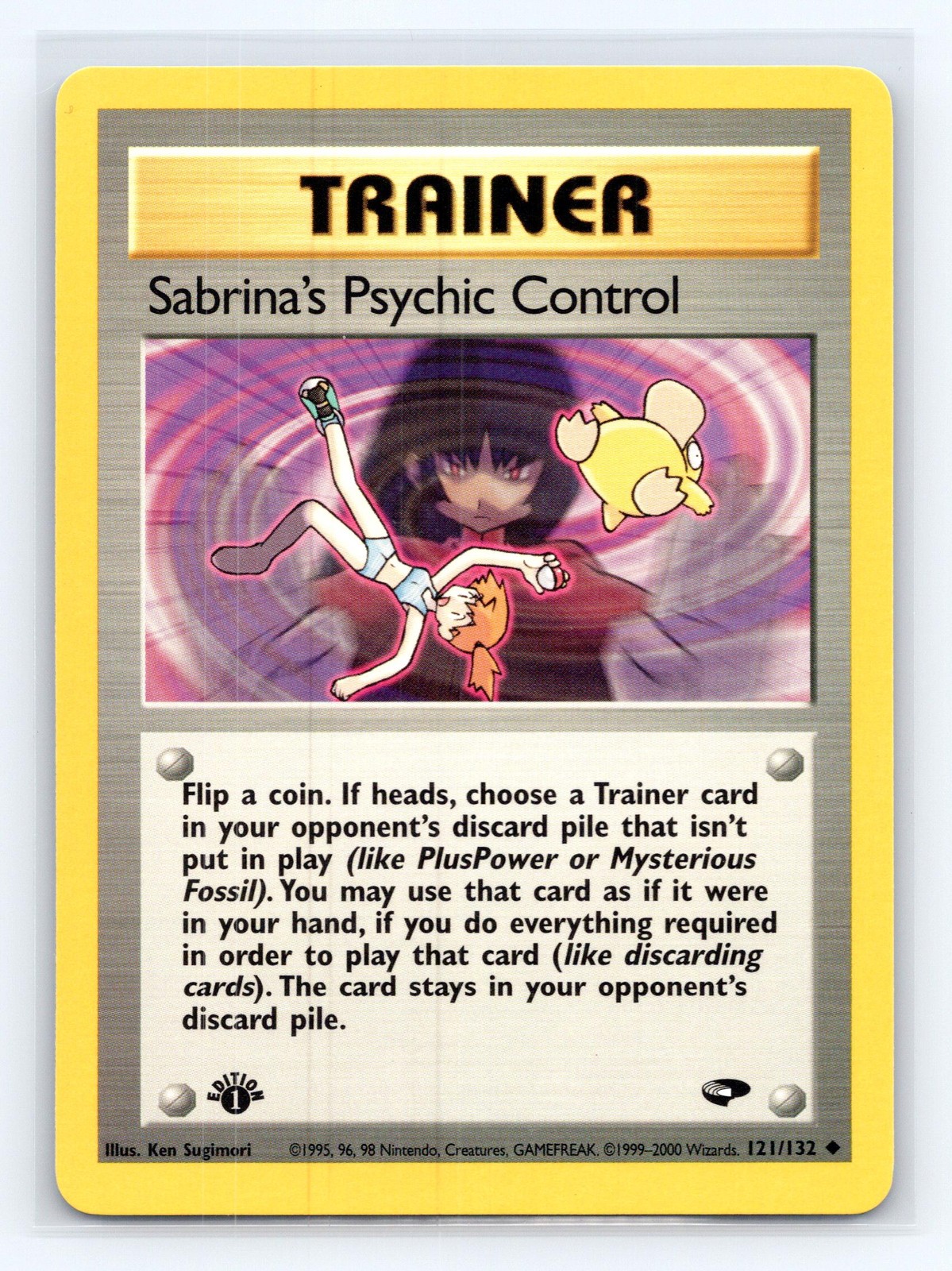 Gym Challenge #121/132 Sabrina's Psychic Control 1st edition NM