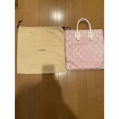 Borsa a mano LOEWE tote anagramma tela rosa tassa USA inclusa - Foto 11 di 11