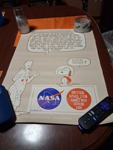 Nasa Commemorative poster celebrating the first anniversary of the moon landing