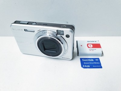 SONY Cybershot DSC-W170 Digitalkamera 10.1 MP 5x Zoom silber 4GB Memory