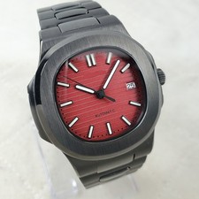 CUSTOM RED/BLACK OPEN HEART AUTOMATIC NH35 MOVEMENT MEN'S WATCH