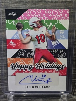 2025 Leaf Happy Holidays Caden Veltkamp AUTOGRAPH AUTO FL Atlantic RARE #BA-CV1