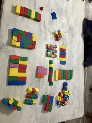 Wooden Building Blocks Set for Kids Stacker Game Construction 140 free shipping