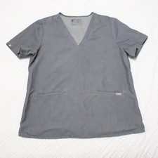 FIGS Technical Collection Women s V-Neck Scrub Top Solid Gray XL FW1100