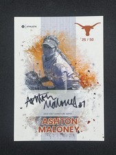 ASHTON MALONEY 2024 Onit Athlete Texas Longhorns Softball WHITE Auto 25/50 SP