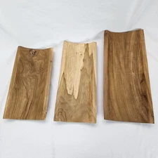 Teak Wood Handmade Living Room Decor Tray Curved Ottoman Tray Set of 3 Brown