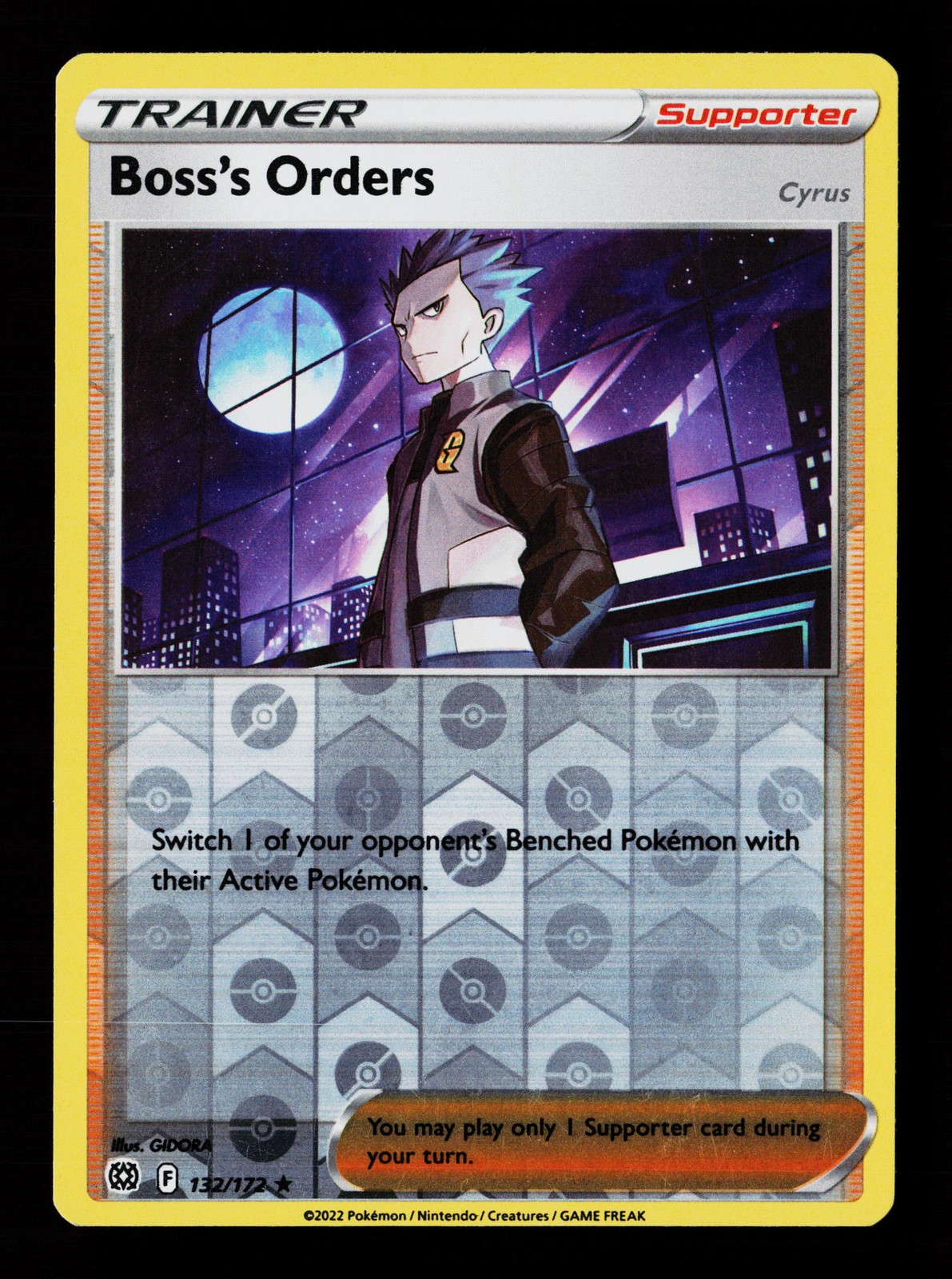 Boss's Orders 132/172 Reverse Holo Brilliant Stars Pokemon Card -